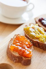 toasts with jam