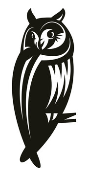 Stylized long-eared owl