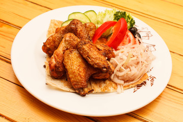 chicken legs with vegetables