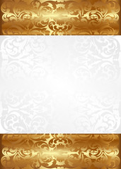white and gold background