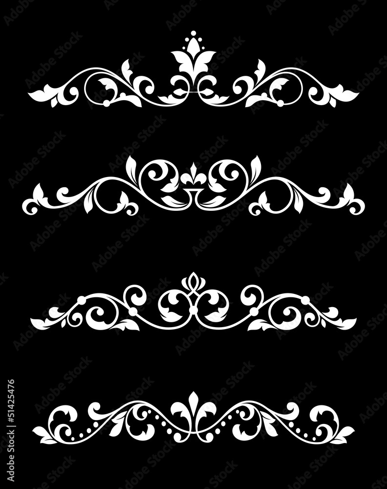 Poster Borders and dividers in retro style