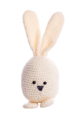 white handmade stuffed animal easter bunny