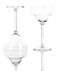 Two glasses isolated on white