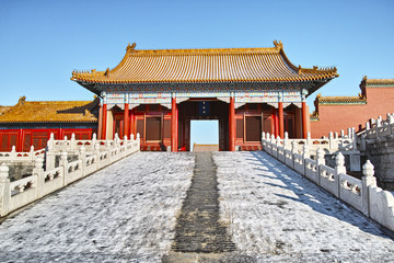Fototapeta premium Forbidden City after the snow