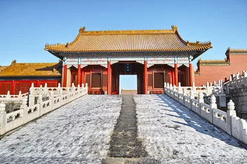 Fotobehang Forbidden City after the snow © axz65