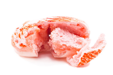 colorated inside macaron closeup