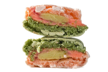 colorated inside macaron closeup