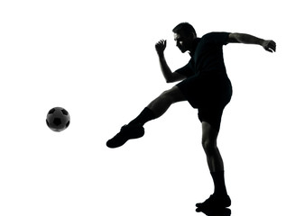 man soccer player silhouette