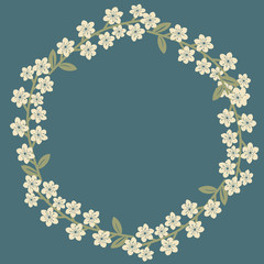 Wreath with decorative flowers