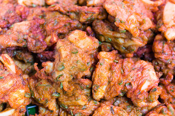 Frying of Curried fish cake