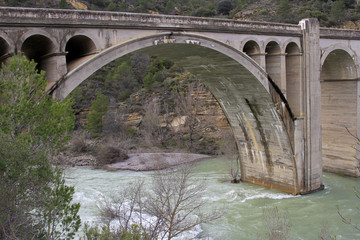 Gállego river in Riglos (Huesca)