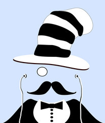 man with monocle and funky hat