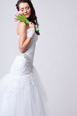 beautiful bride studio portrait