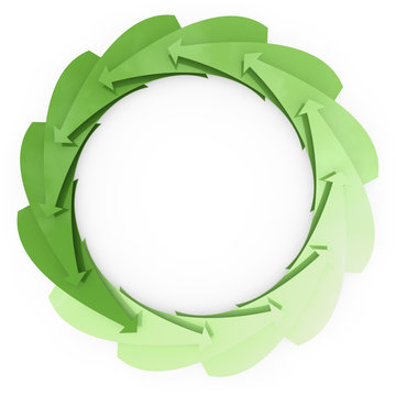 Gr&uuml;ne Pfeile im Kreislauf