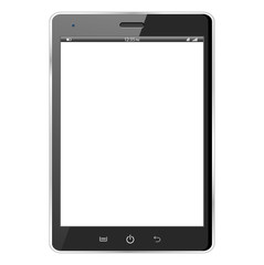 Realistic black vector tablet