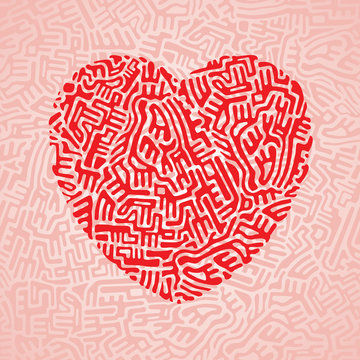 Labyrinth Heart Seamless
