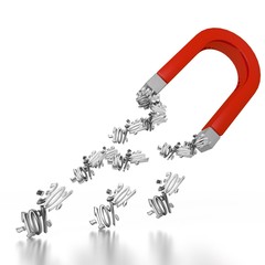 discount sign attracted by an magnet