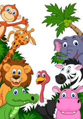 Poster Zoo Safari dieren achtergrond