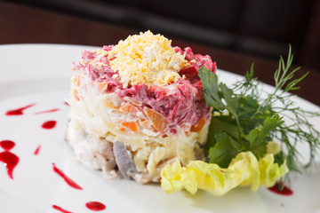 Russian herring salad