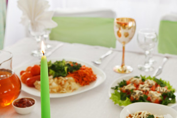 Wedding table setting