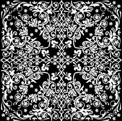 white symmetrical square abstract pattern