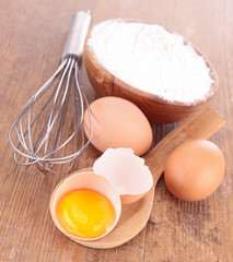 egg and flour