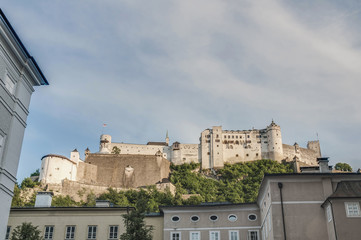 Hohensalzburg Castle (Festung Hohensalzburg) at Salzburg, Austri