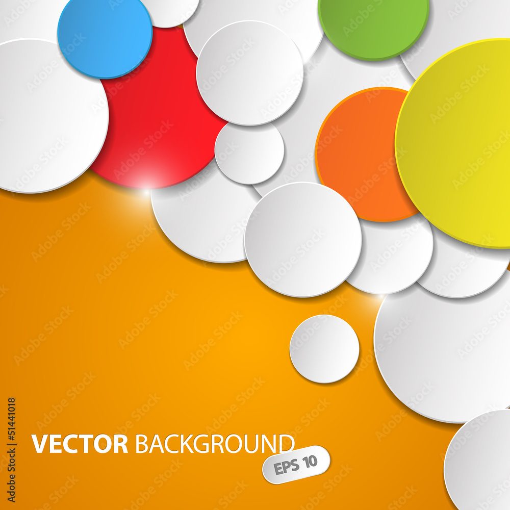 Poster vector abstract background with colorful circles