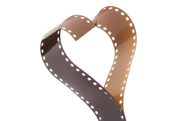 Heart shape made from 35mm negative film strip