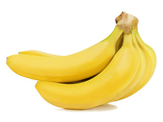 Bunch of bananas isolated on white background.