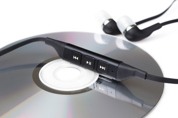modern headphones and CD