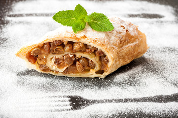 Strudel with apples