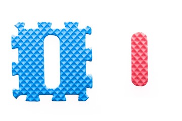 Colored letters I alphabet for children