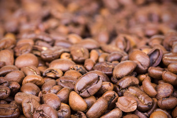 Roasted coffee beans background