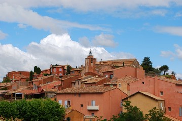 Ocher historical village of Roussillon, Provence, France
