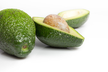 avocados isolated on white