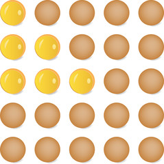 EPS Vector 10 -  group of eggs some are broken
