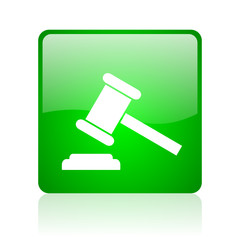 law green square web glossy icon
