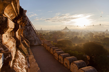 On a lonely pagoda in Bagan / Myanmar - obrazy, fototapety, plakaty