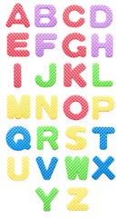 Colored letters set, Alphabet for children