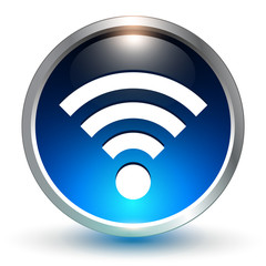 wifi blue symbol, icon.