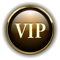 VIP badge gold metallic