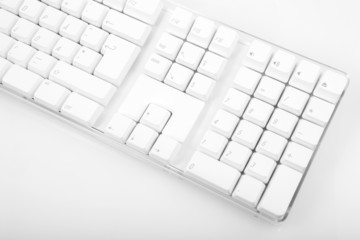 White computer keyboard