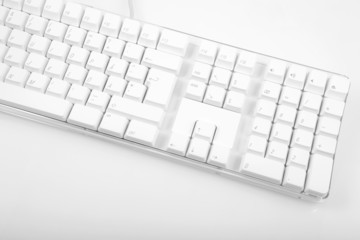 White computer keyboard