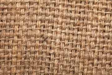 Background of burlap hessian sacking, coarse cloth made ​​of