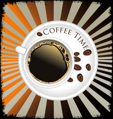 Retro coffee background