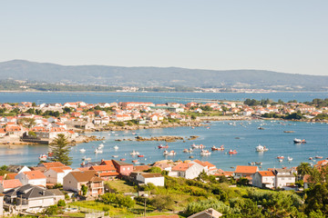 Fototapeta na wymiar View of Isla de Arousa, Galicia, Spain