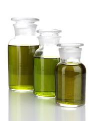 Medicine bottles isolated on white