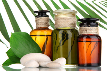 Medicine bottles isolated on white