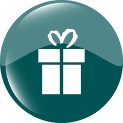 Holiday gift box icon web button